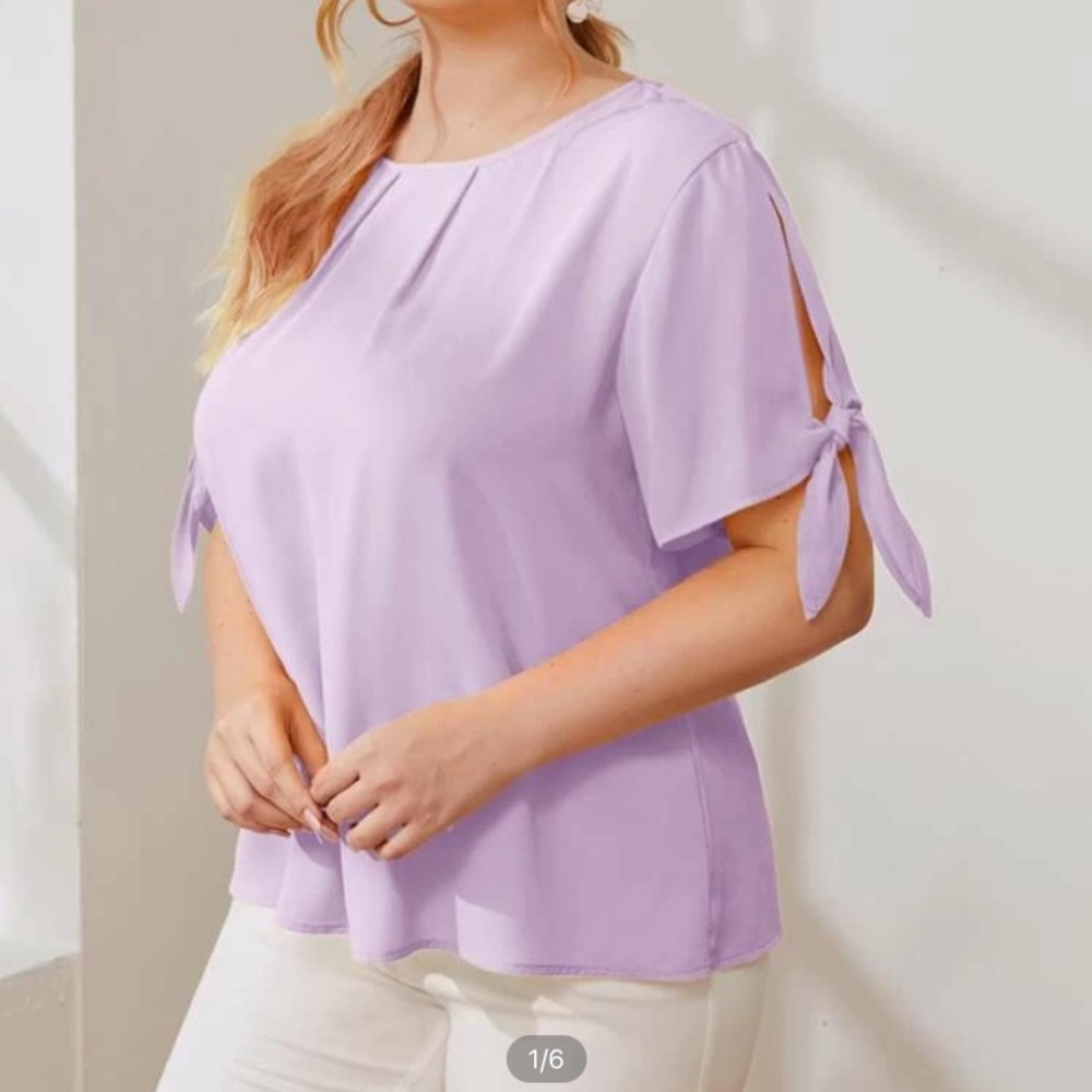 Plus - Short Sleeve blouse - 1X